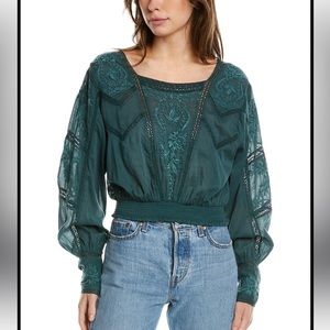 Free people lucky me lace top NWT